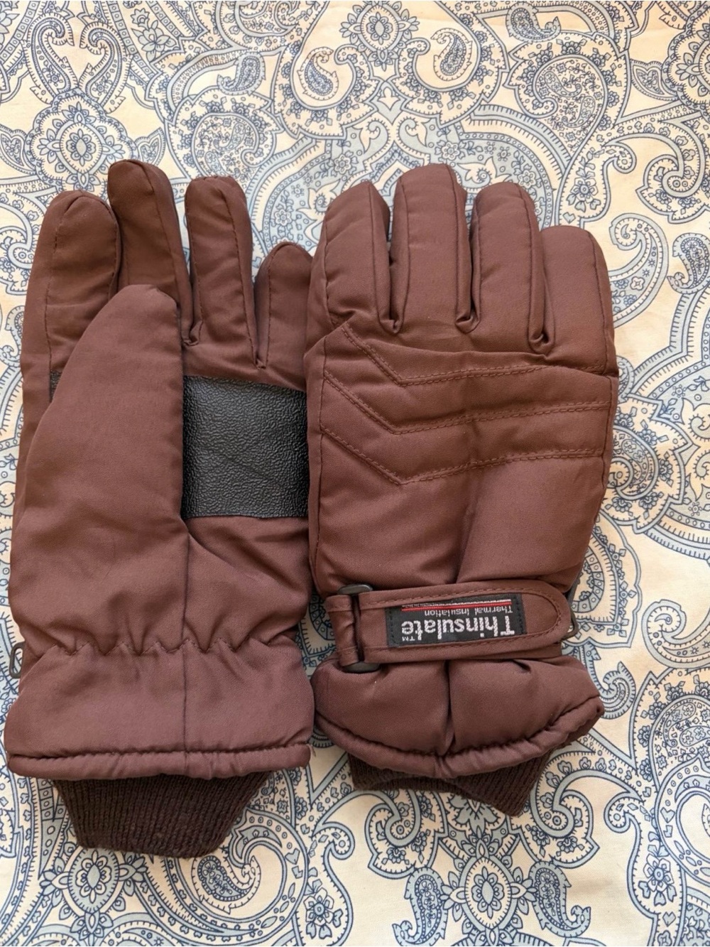 3M Thinsulate Brown Men's Insulated Winter Gloves